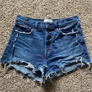 Abercrombie & Fitch Blue High Rise Jean Shorts